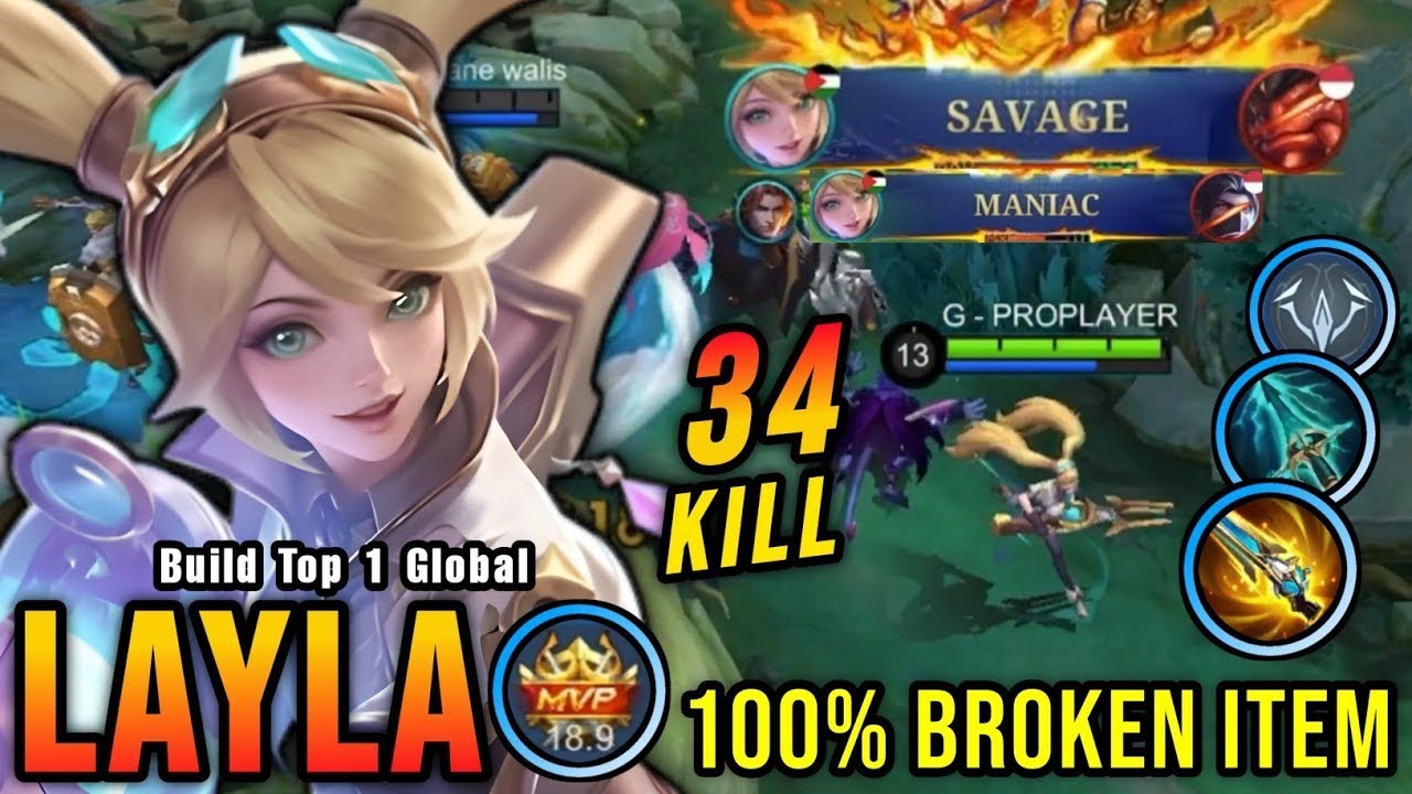 Layla Savage Gameplay Montage | Insane Damage & Pro Build 2025 🔥