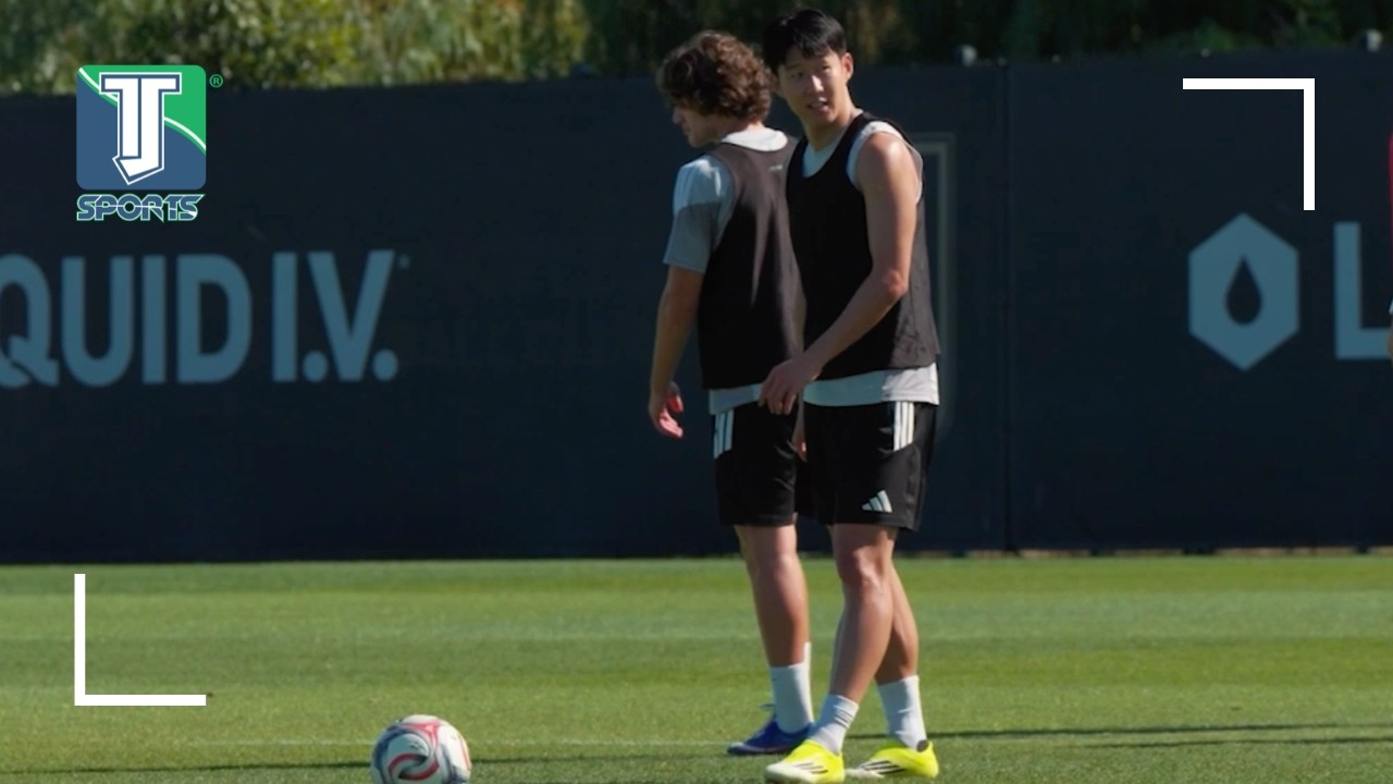 Son Heung-min presume su puntería antes del partido de LAFC contra el Inter Miami