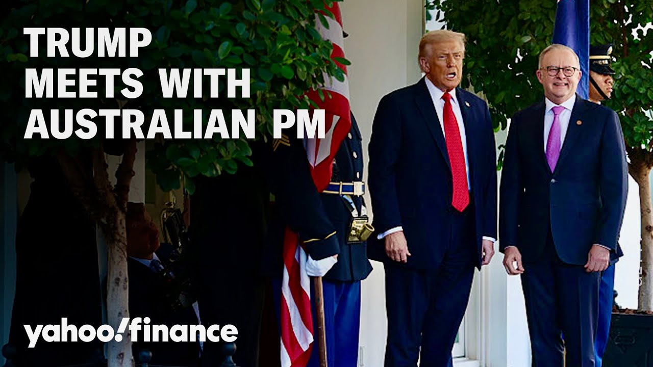 President Trump and Australian prime minister Albanese at the White House