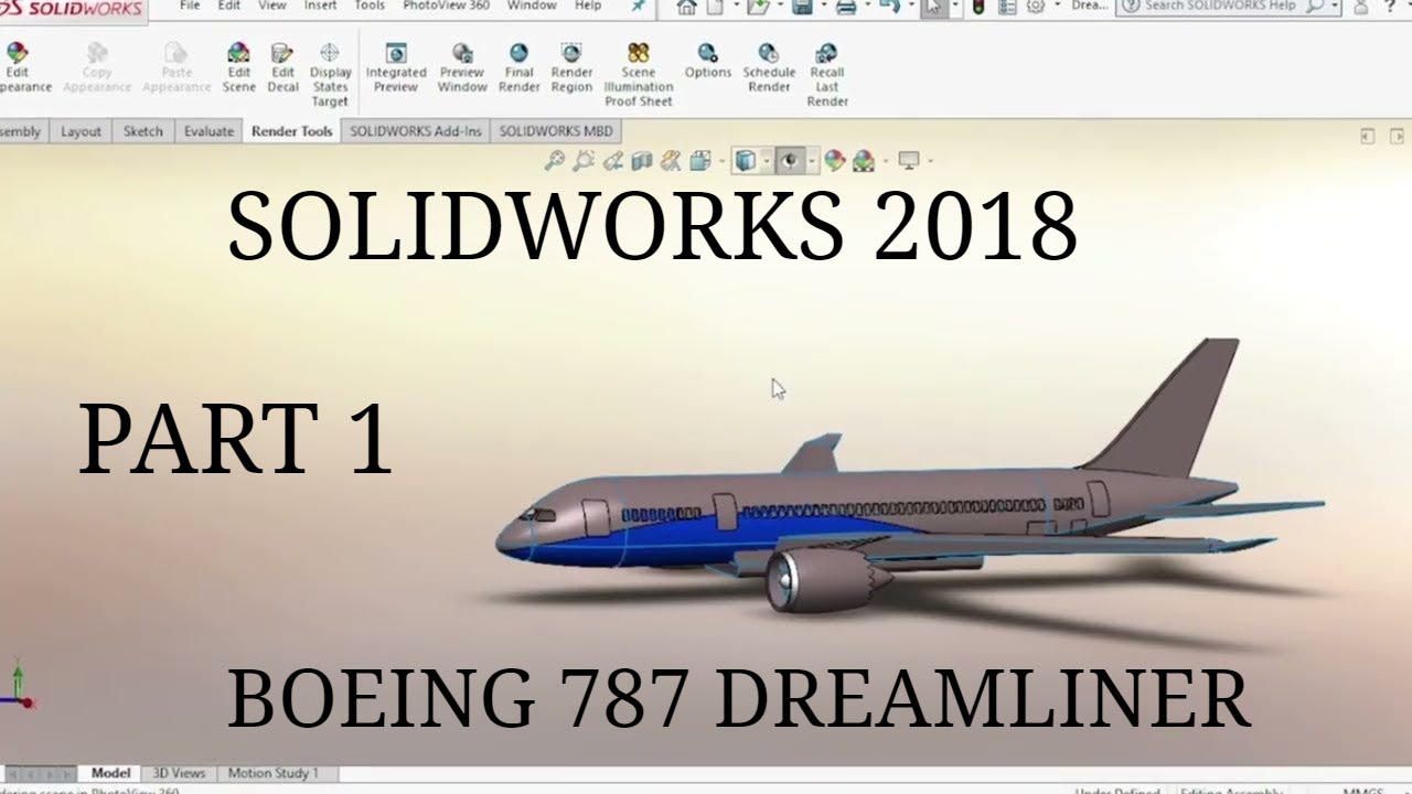 Boeing 787 modeling in SolidWorks part 1