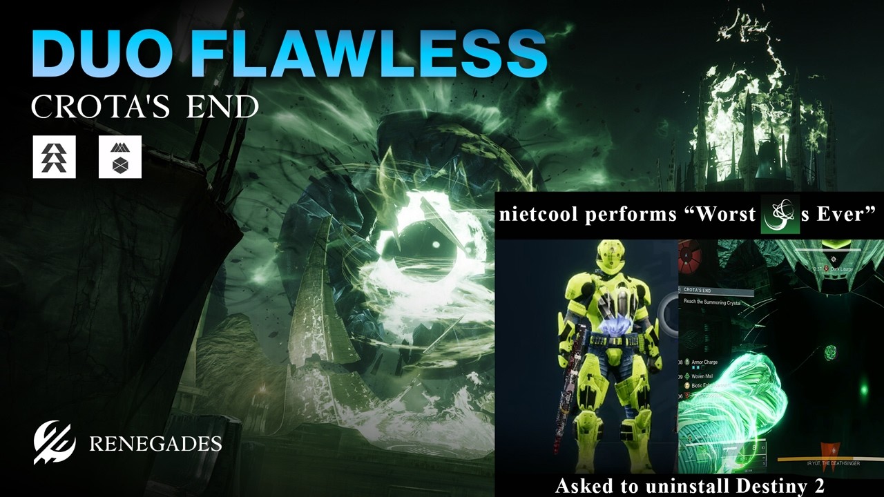 Duo Flawess Crota's End (ft. Worst Grappling Ever) - Renegades - Destiny 2