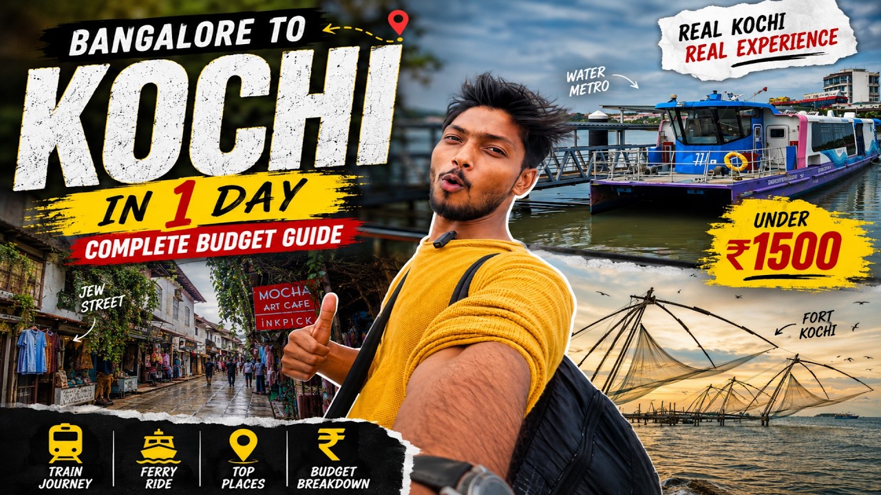 Bangalore to Kochi in 1 Day | Water Metro, Fort Kochi & More | Complete Budget Travel Guide