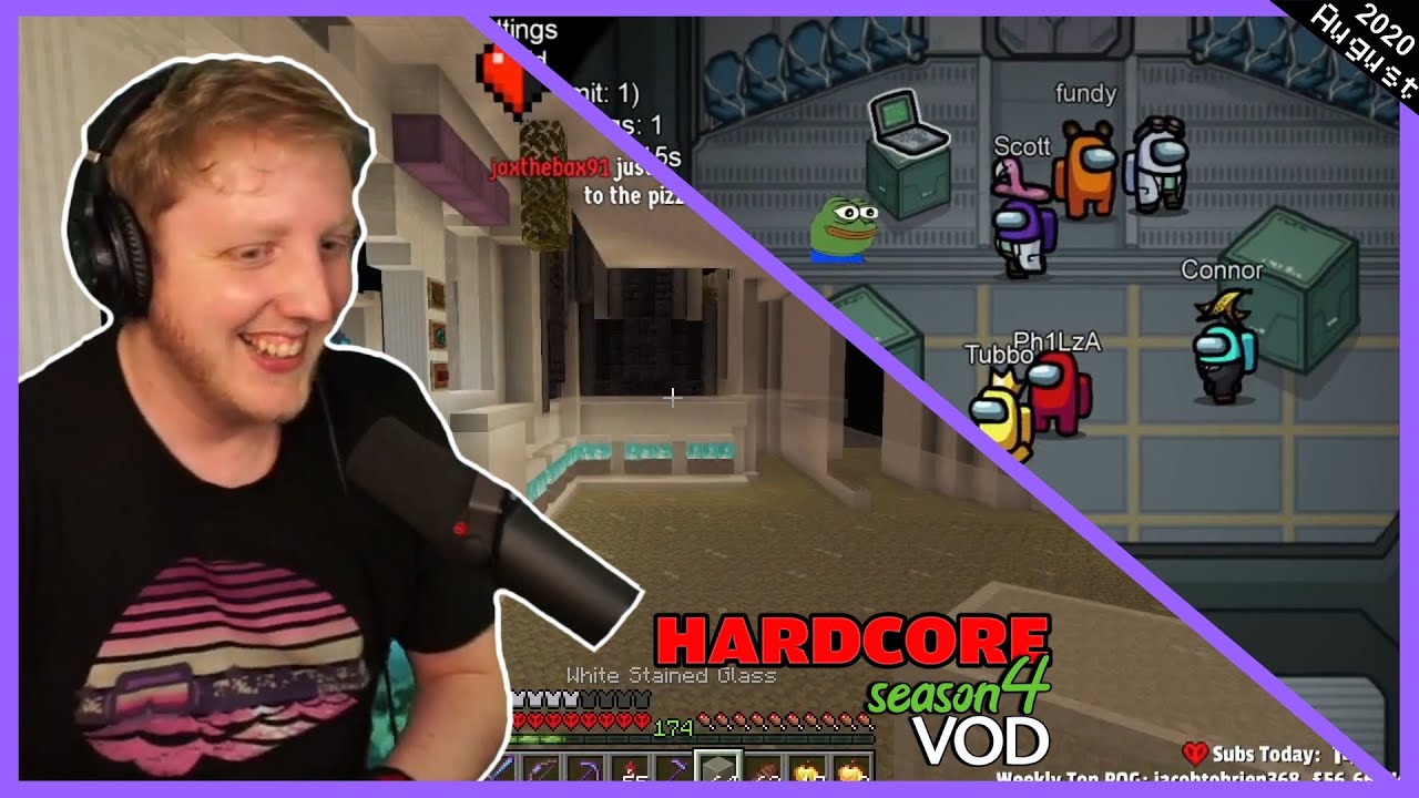 Hardcore boi playin block game :) & Among Us - Philza VOD - Streamed on August 24 2020