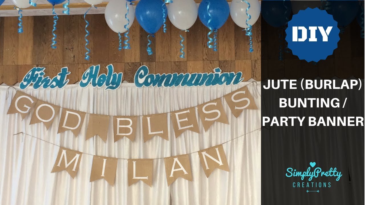 How to make a Jute (Burlap) Bunting / Party Banner |Event Decor| SimplyPrettyCreations