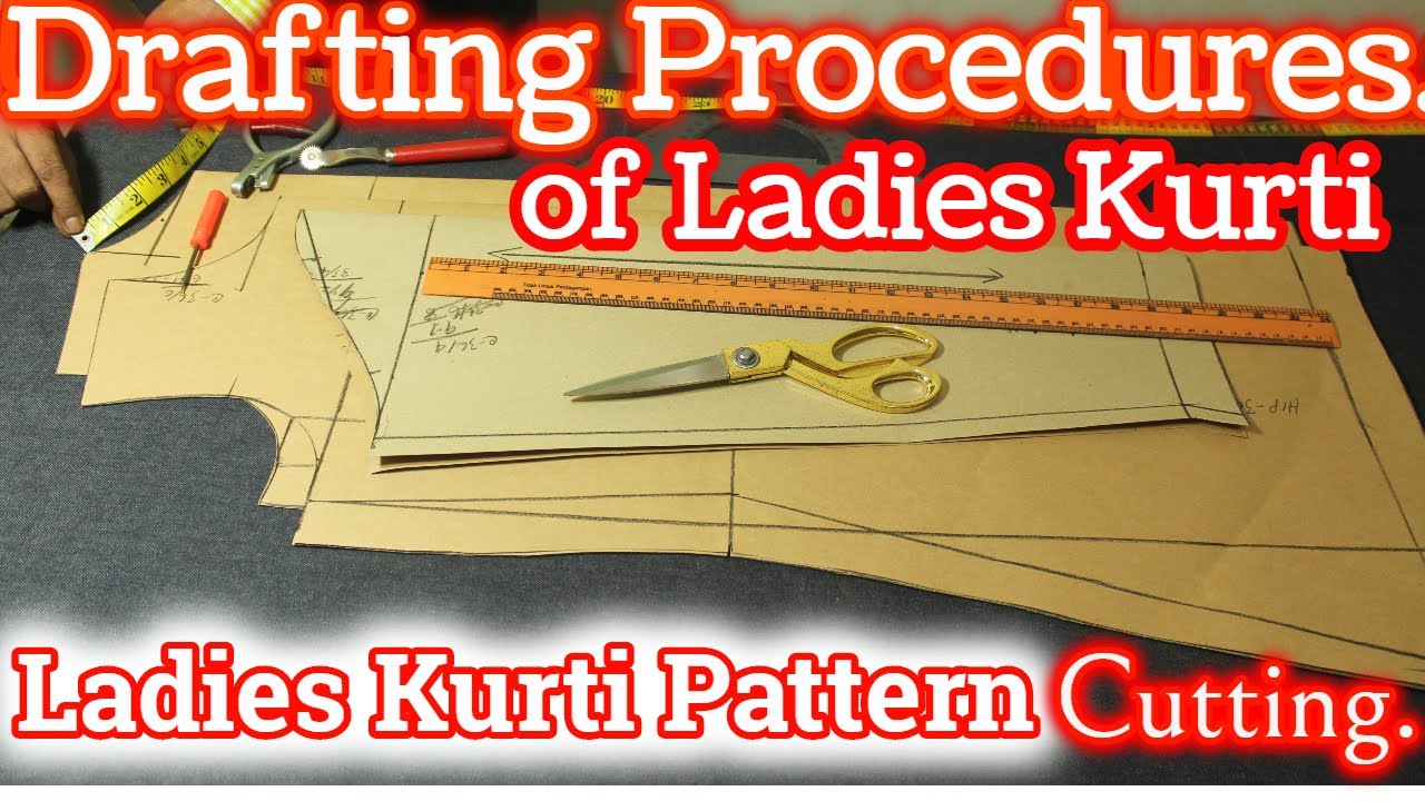 Drafting Procedure of Ladies Kurti | How to make Kameez Pattern @RMG pattern Making16