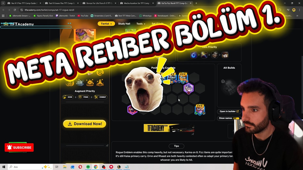 RANKED GİRMEDEN &Ouml;NCE İZLE! KAZANDIRAN SERİLER B&Ouml;L&Uuml;M 1. META REHBER HANGI ITEM KOMP GOD? | SET 17 TFT