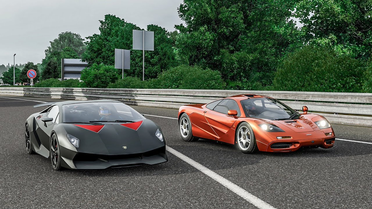 Forza 7 Drag race: Lamborghini Sesto Elemento vs McLaren F1
