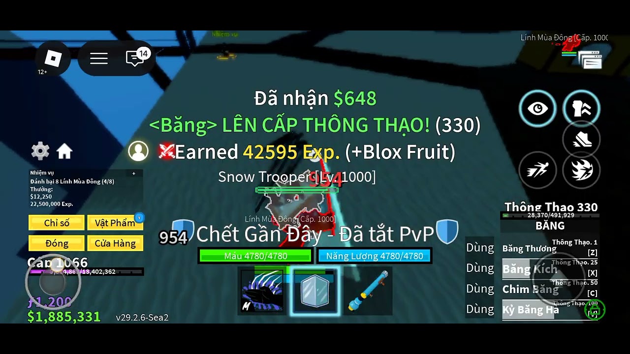 Blox fruit, hành trình lên tộc thỏ v3 tập cuối 