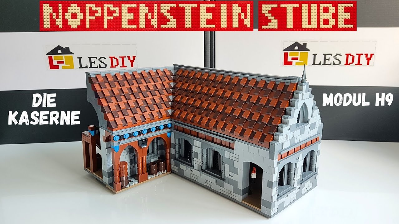 LesDiy Sir Perceval´s Burg MOC Modul H9 Die Kaserne Teil 1 | Ein massives Dach