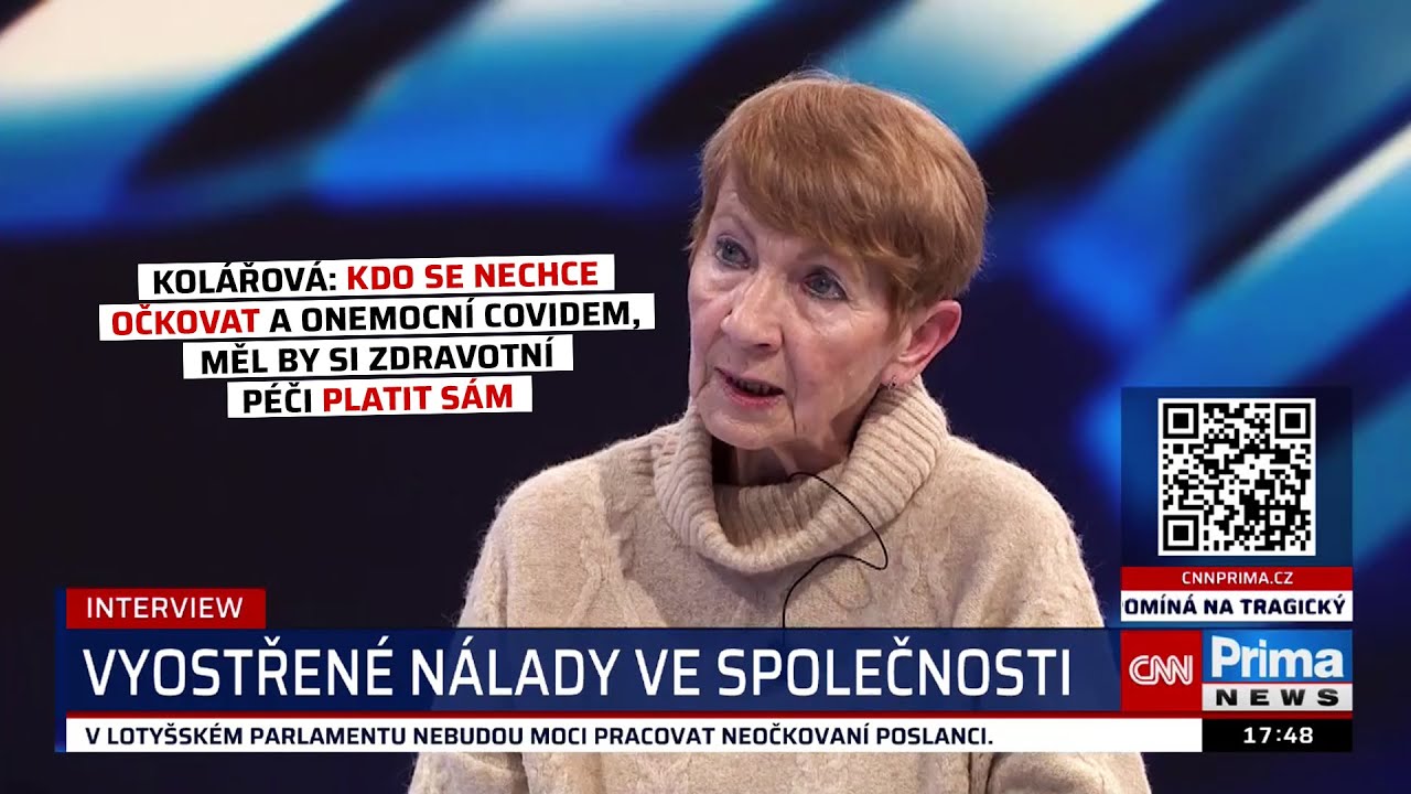 Kol&aacute;řov&aacute;: Kdo se nechce očkovat a onemocn&iacute; covidem, měl by si zdravotn&iacute; p&eacute;či platit s&aacute;m
