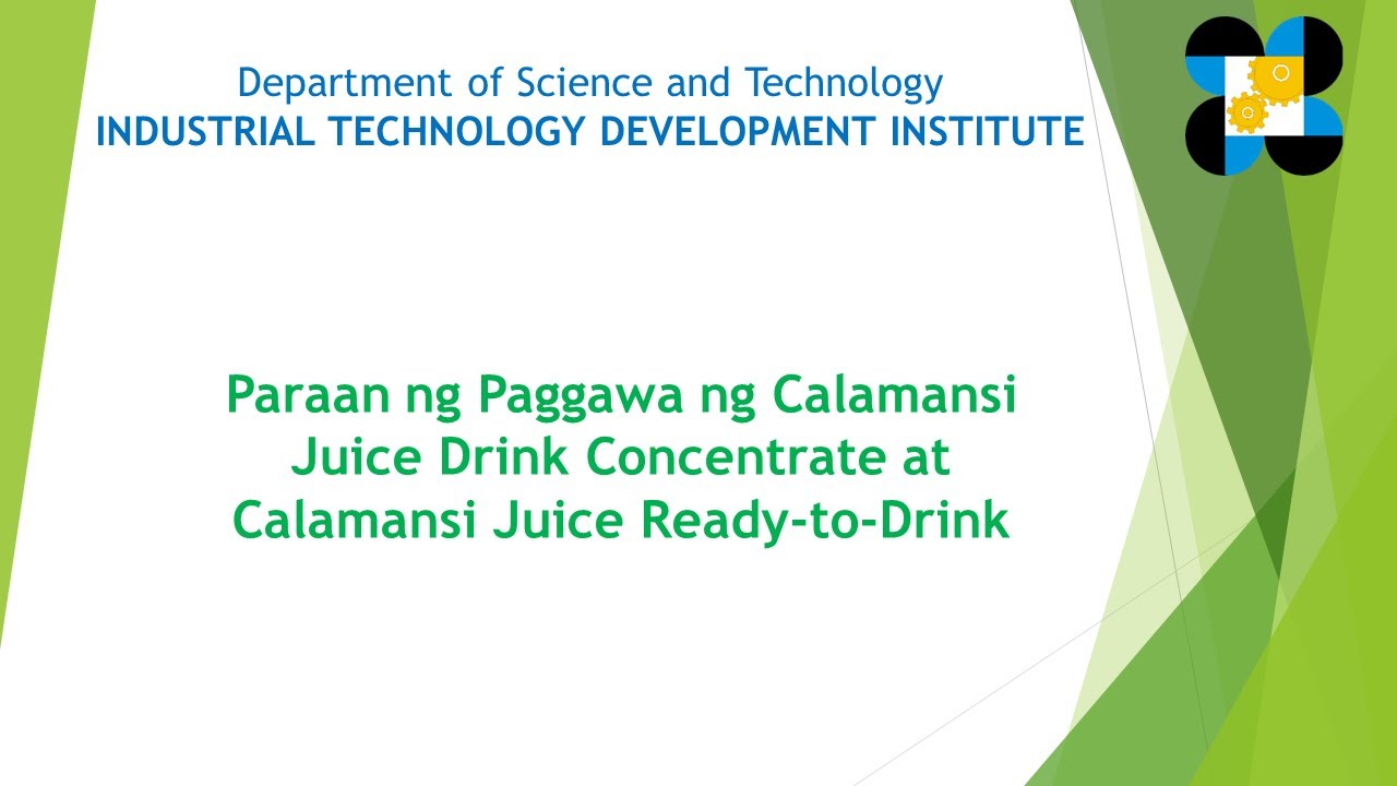 ITDI Webinar on Calamansi Processing