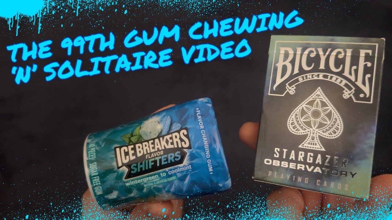 +1 HOUR Gum Chewing 'n' Solitaire Special ~ ASMR Solitaire #804