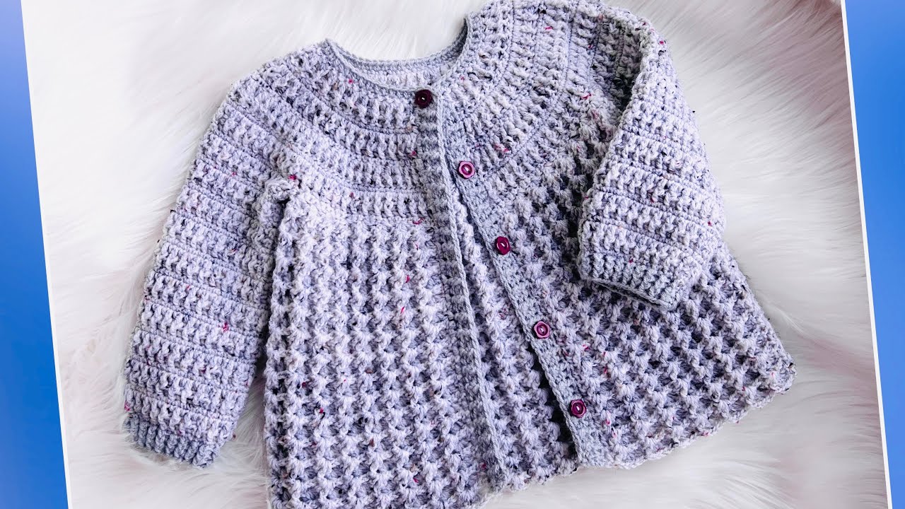Camperita, Chaquetita, Cardigan tejido con Gancho, Ganchillo, Crochet Super Facil