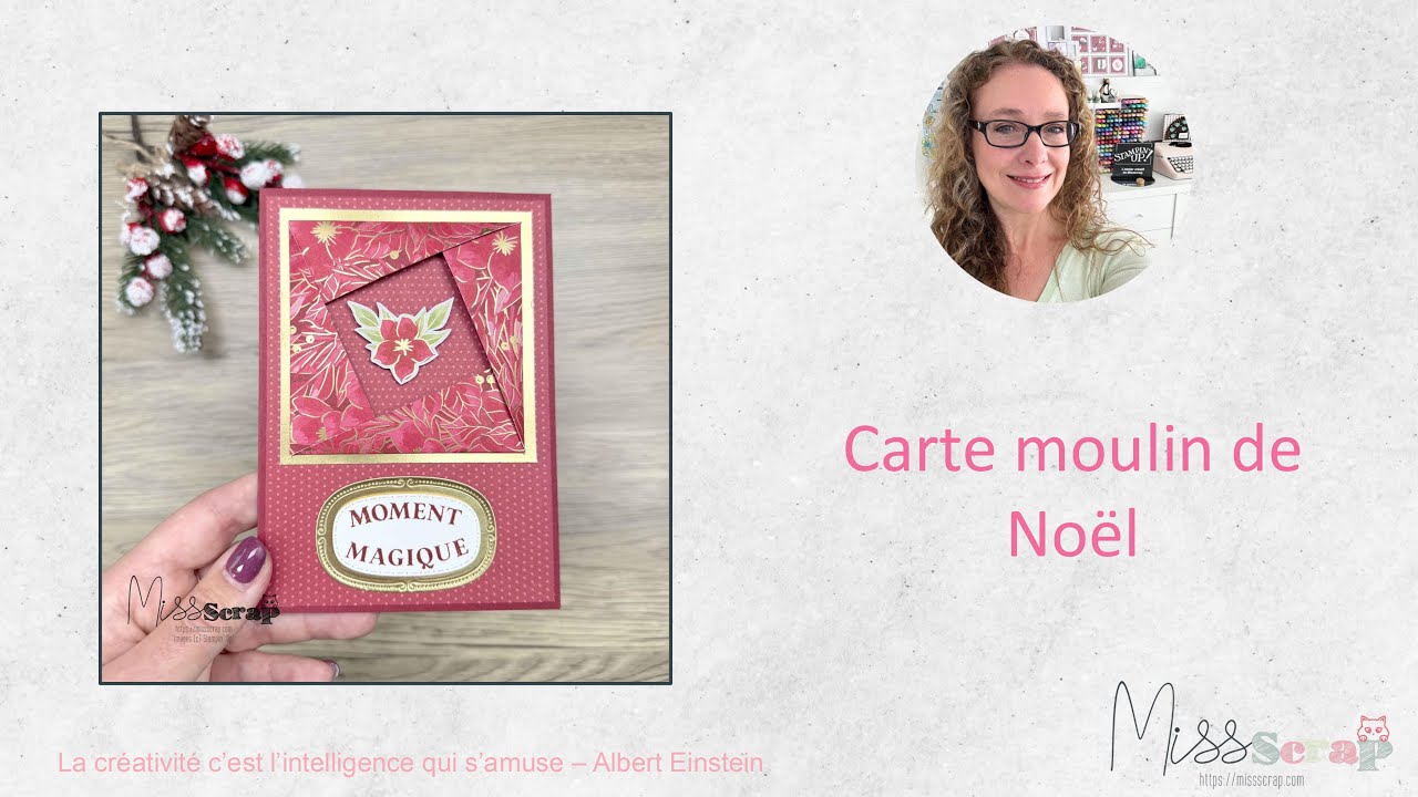 Live #278: Pinwheel fun fold card / Carte comme un moulin à vent