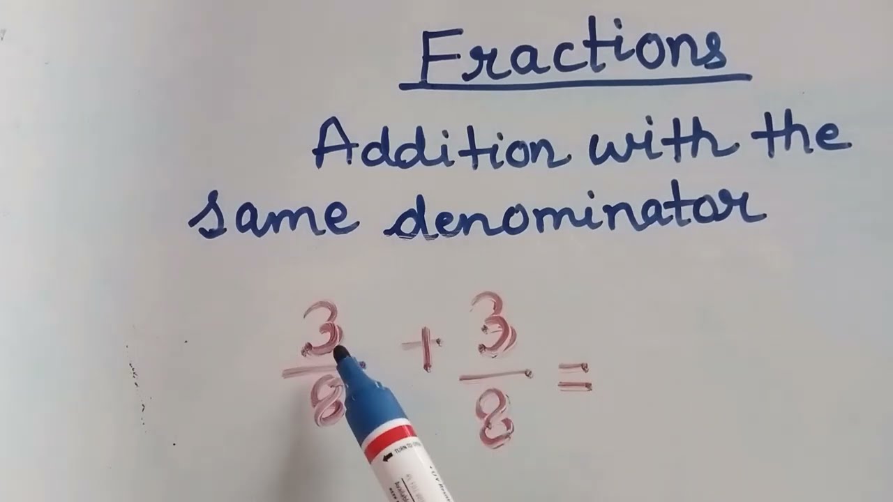 Addition Of Fraction With Same and Different  Denominators| In English| For Class 3, 4, 5, 6, 7, 8