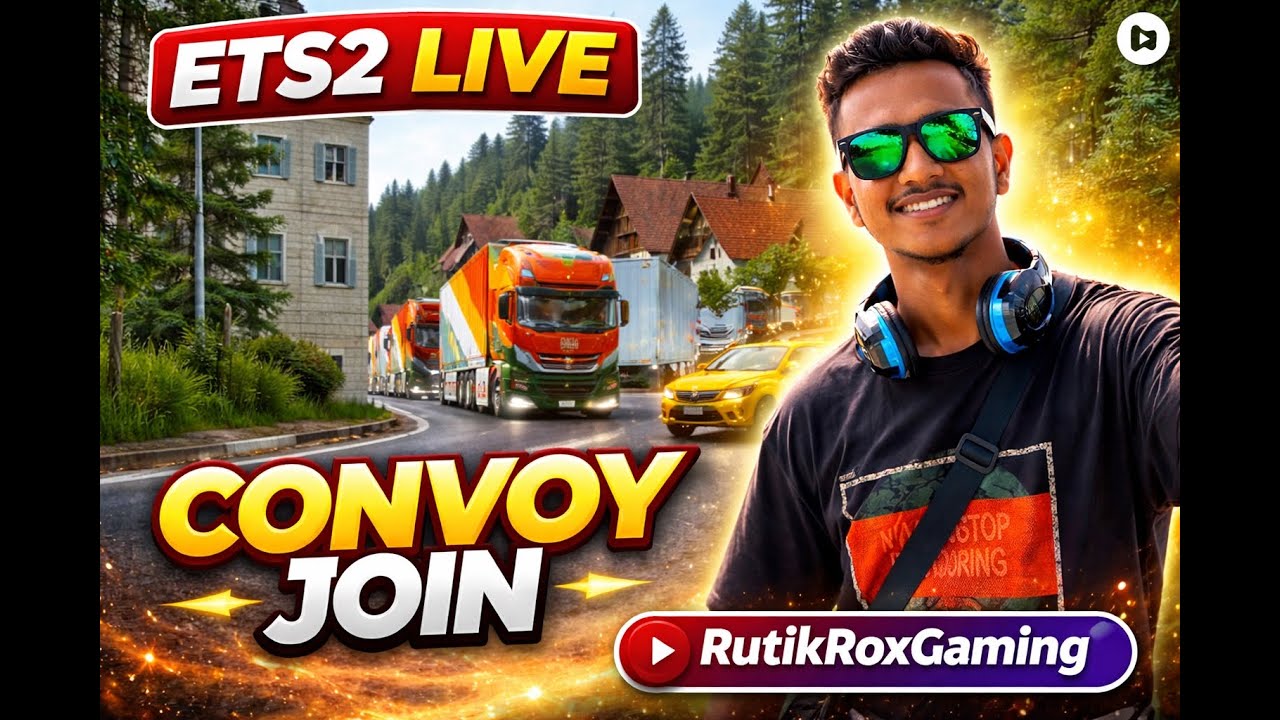 ETS2 LIVE 🔴 | Indian Truck Convoy Join 🚛 | RutikRoxGaming