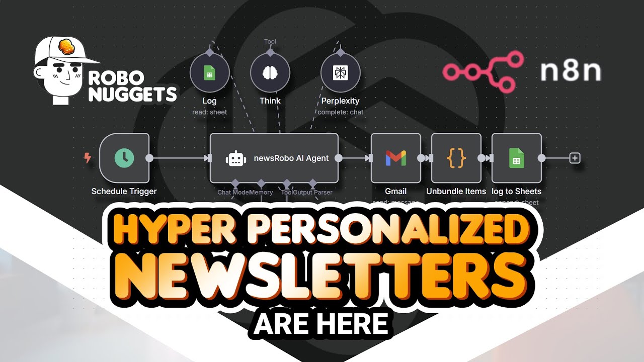 The Simplest AI Agent you can use Daily - HyperPersonal Newsletters with n8n! (no code tutorial 🥚)