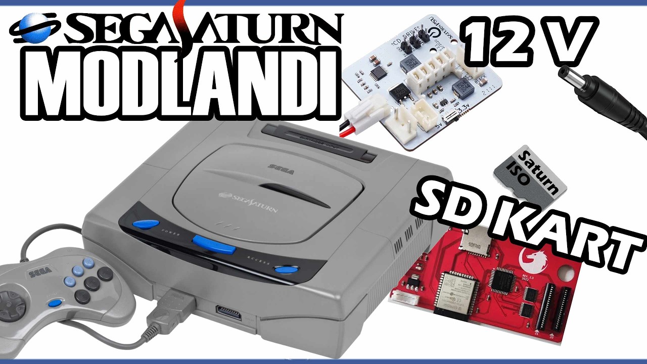 Sega Saturn Fenrir Duo / SD Kart Modu ve 12 V PSU Modu.