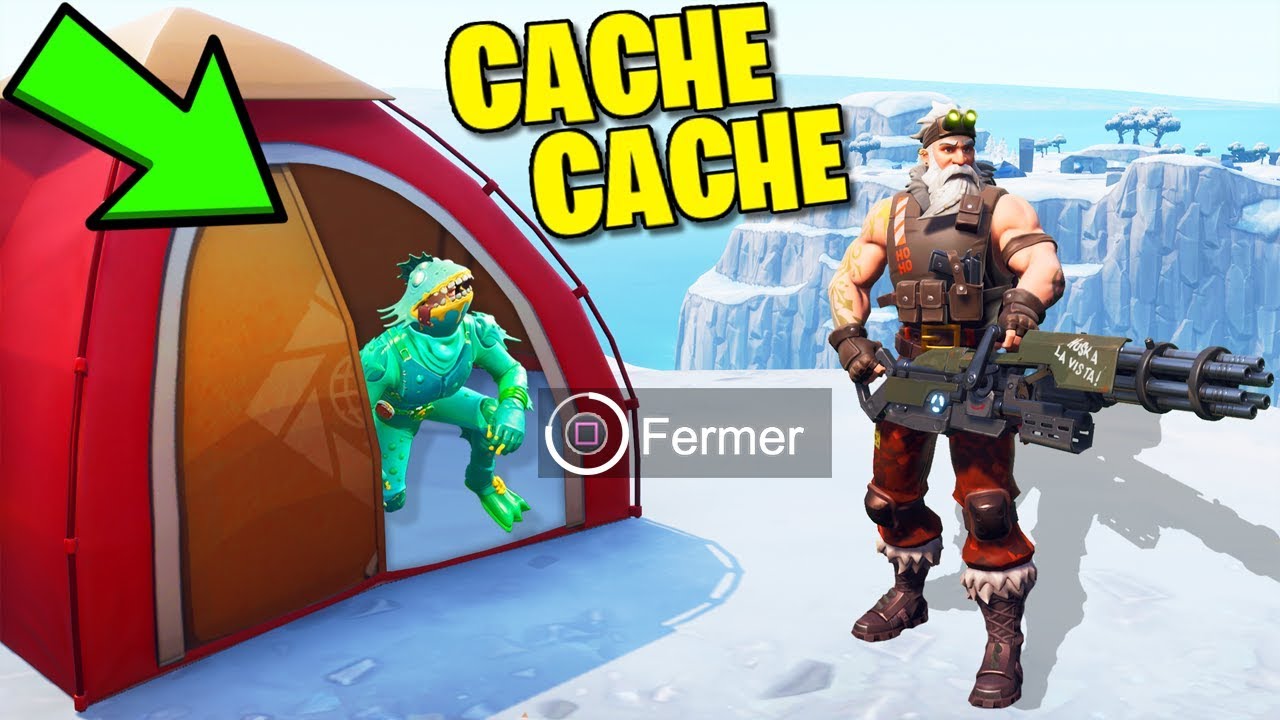 CACHÉ DANS LA NEIGE !! (Cache Cache Fortnite)