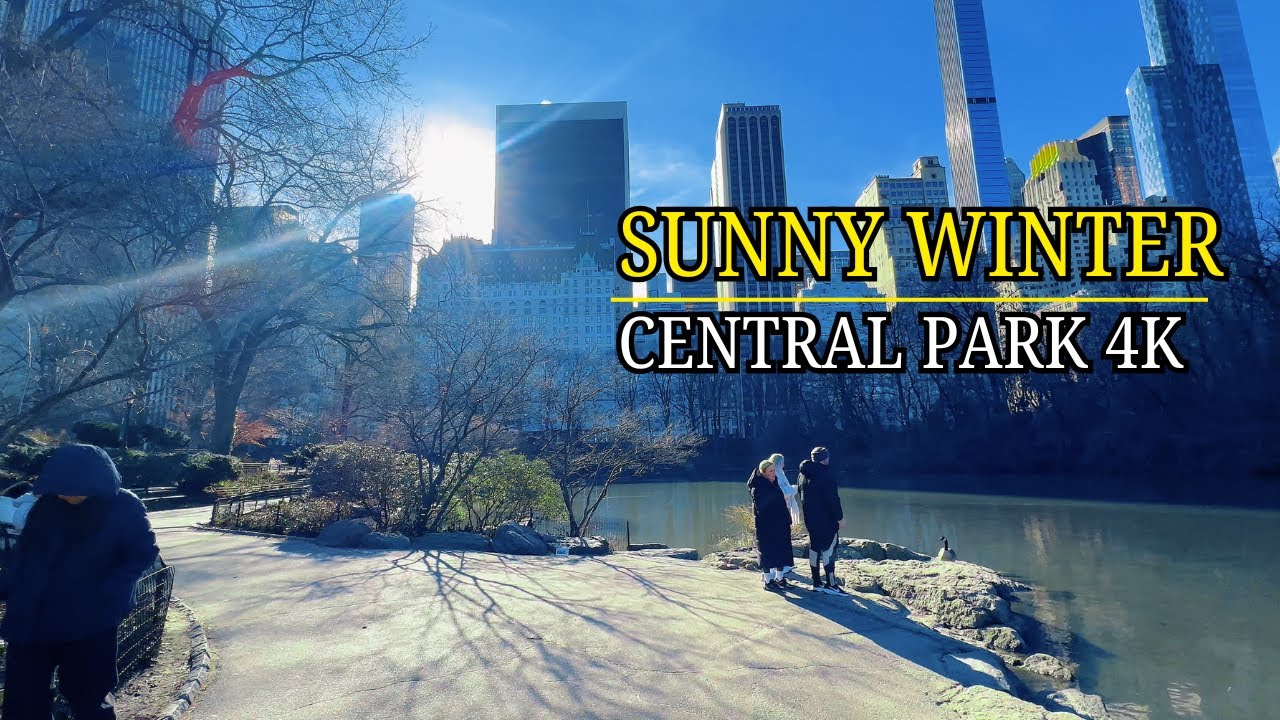 Central Park Winter Walk 4K ☀️ | Sunny Day from North to South (NYC Walking Tour)