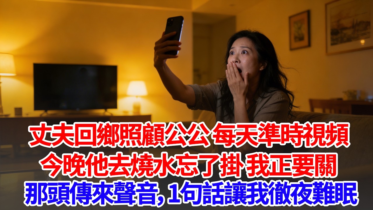 丈夫回鄉照顧公公，每天準時視頻報備。今晚他去燒水忘了掛，我正要關，那頭傳來聲音，1句話讓我徹夜難眠#人生感悟 #為人處世 #正能量 #情感 #葵寶說書鋪