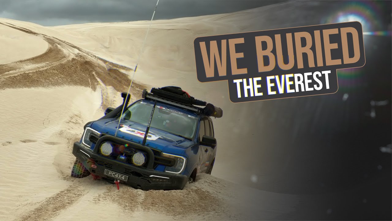 BURIED the Everest up to the wheel!