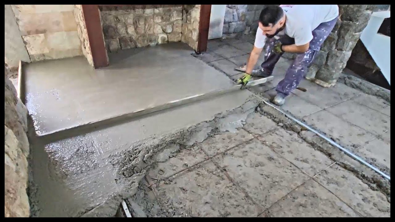 COMO FAZER CONTRAPISO COM CONCRETO! CONTRAPISO ÚNICO! GUIAS DE METALON!