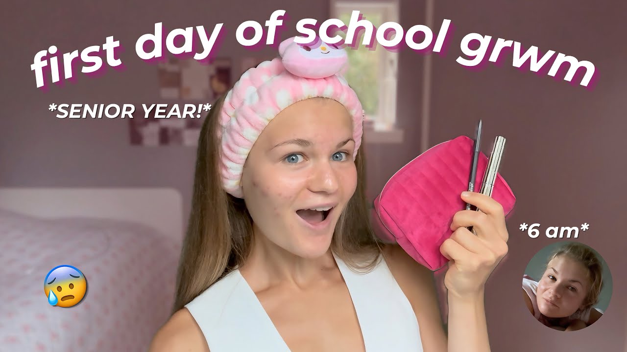 FIRST DAY OF SCHOOL morning routine 📚| high school first day *vlog**grwm*