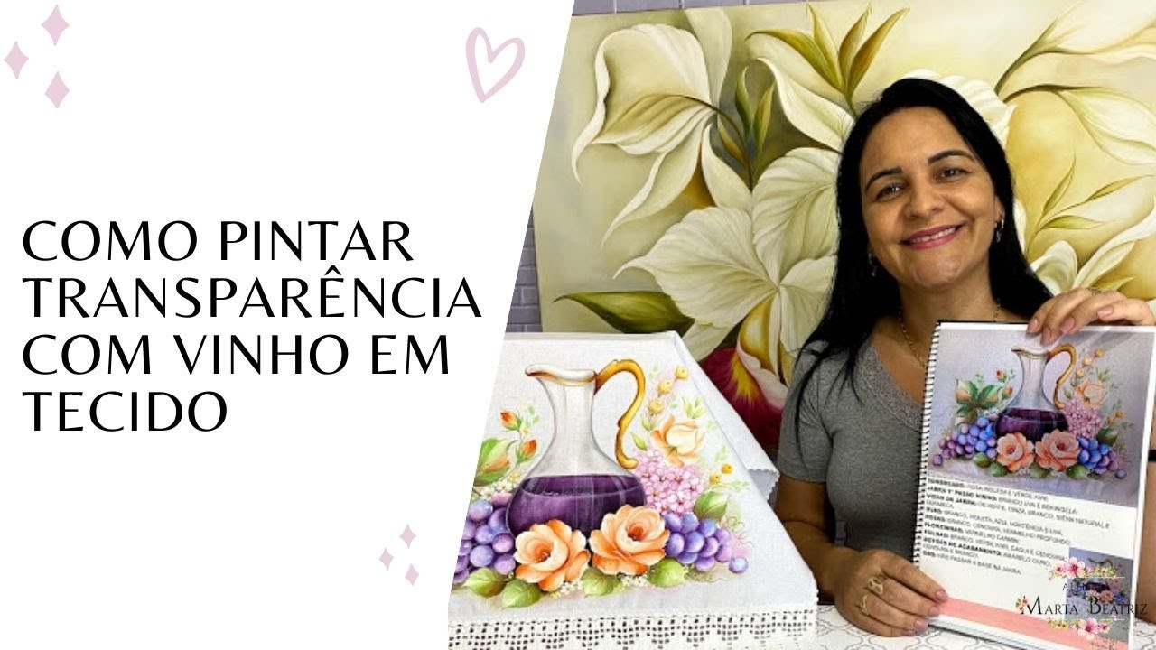 COMO PINTAR JARRA DE VINHO- PINTURA EM TECIDO- TREINAMENTO C