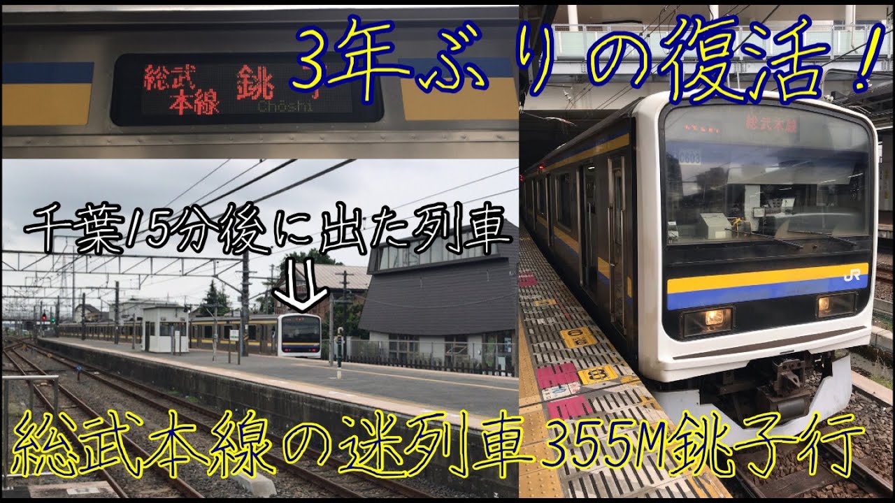 【3年ぶりに復活した迷列車！】総武本線355Ⅿ銚子行に乗ってきた