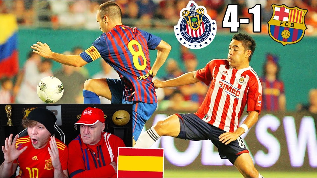 ESPAÑOLES REACCIONAN AL CHIVAS 4-1 FC BARCELONA