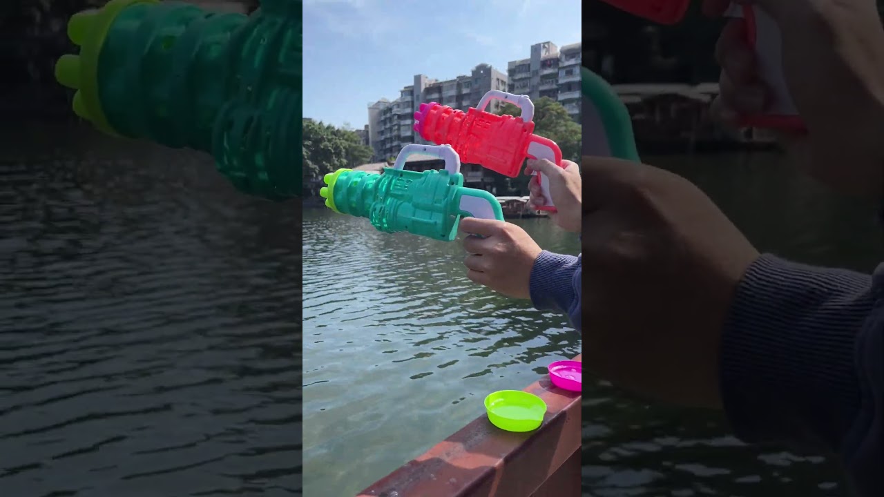 Upgrade your playtime with this awesome bubble gun! #bubble