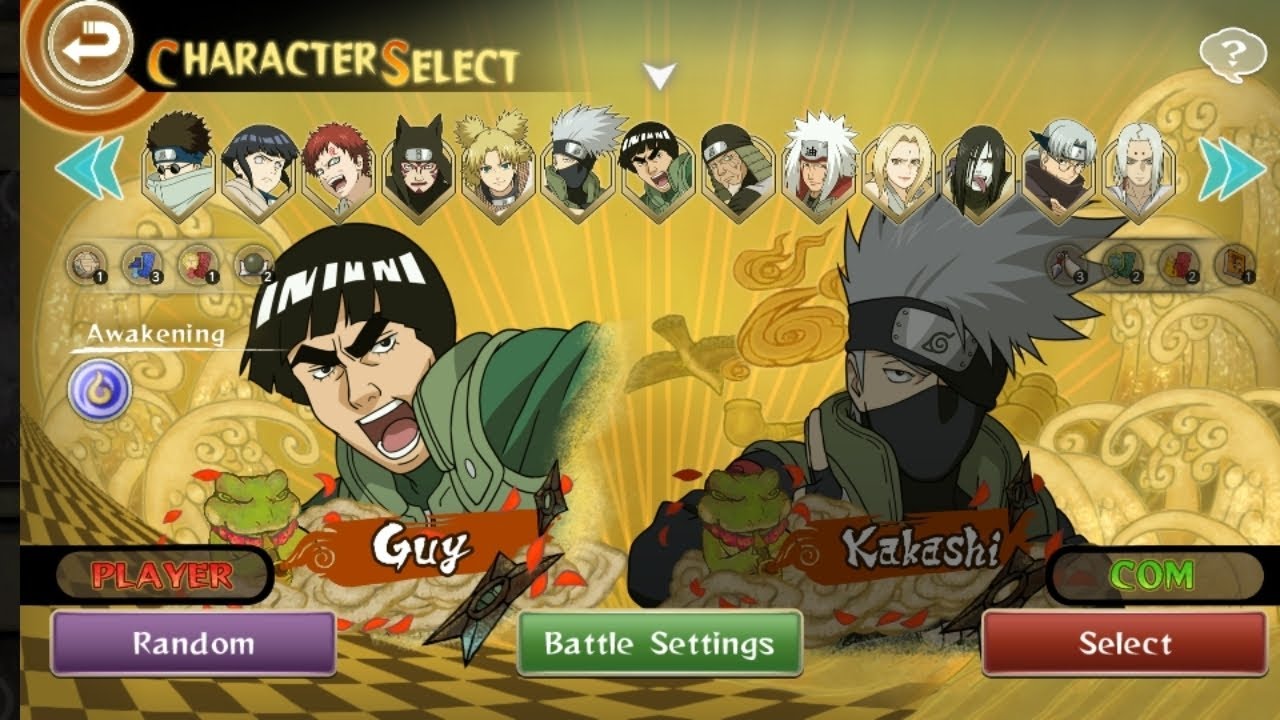 Guy vs kakashi hatake NARUTO ULTIMATE NINJA STROMR