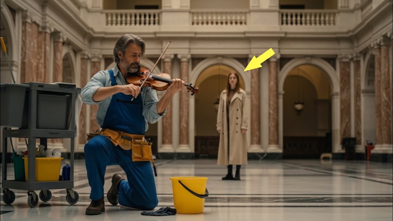 Single Dad Janitor Played a Broken Violin in the Lobby at 2AM — Then a Music Critic Stopped in Tears