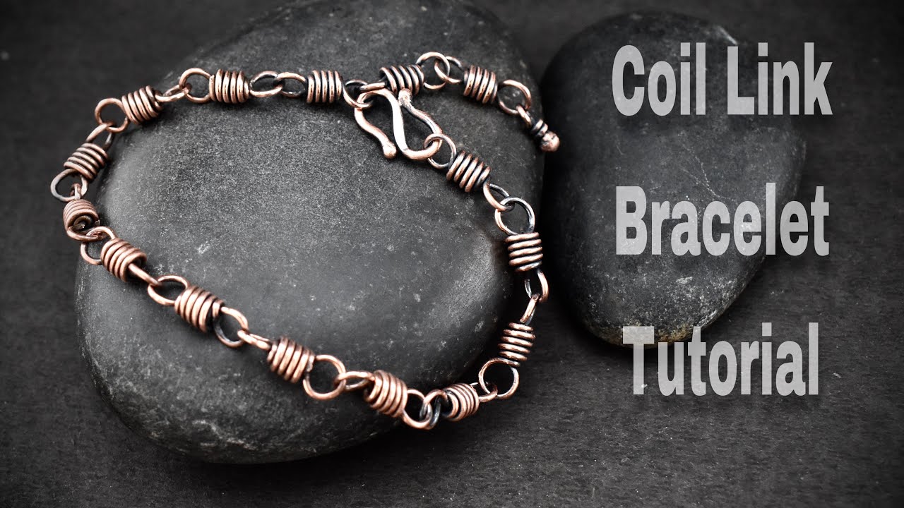 Coil link bracelet tutorial for beginners
