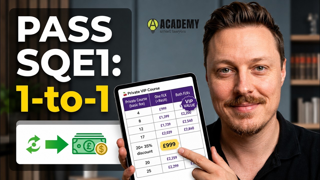 SQE1 Private Tutoring Explained | 1-to-1 Coaching, VIP Courses & Pricing Breakdown