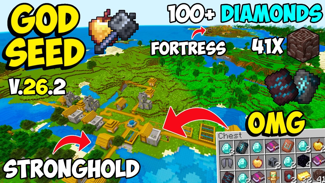 🔥 Ultimate Speedrun [God Seed] For Minecraft 26.2 Bedrock & PE | Best Seed for Speedrun Bedrock 26.2
