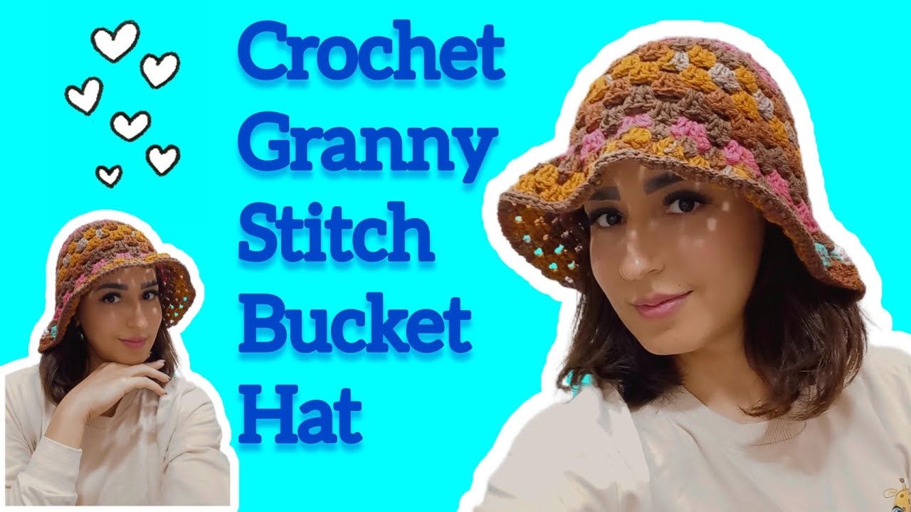 granny stitch crochet bucket hat 😍 super easy crochet bucket hat for beginners
