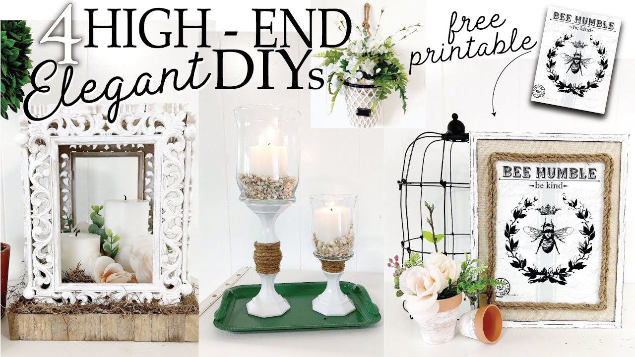 HIGH-END DIY Dollar Tree | Elegant Farmhouse | Shabby Chic DIYs