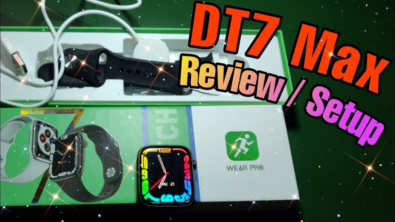 DT no1 DT7 Max smartwatch Review  | How to setup Calling, Custom watch face