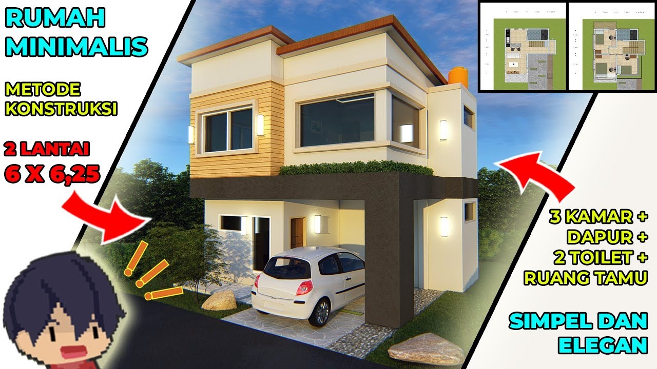 Desain Rumah 6x6 2 lantai Memaksimalkan Penggunaan Ruang!