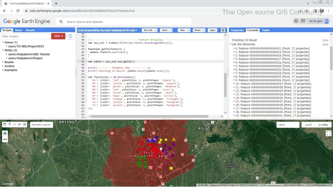 เรียนรู้การใช้ Google Earth Engine Lab 19: Thematic Map