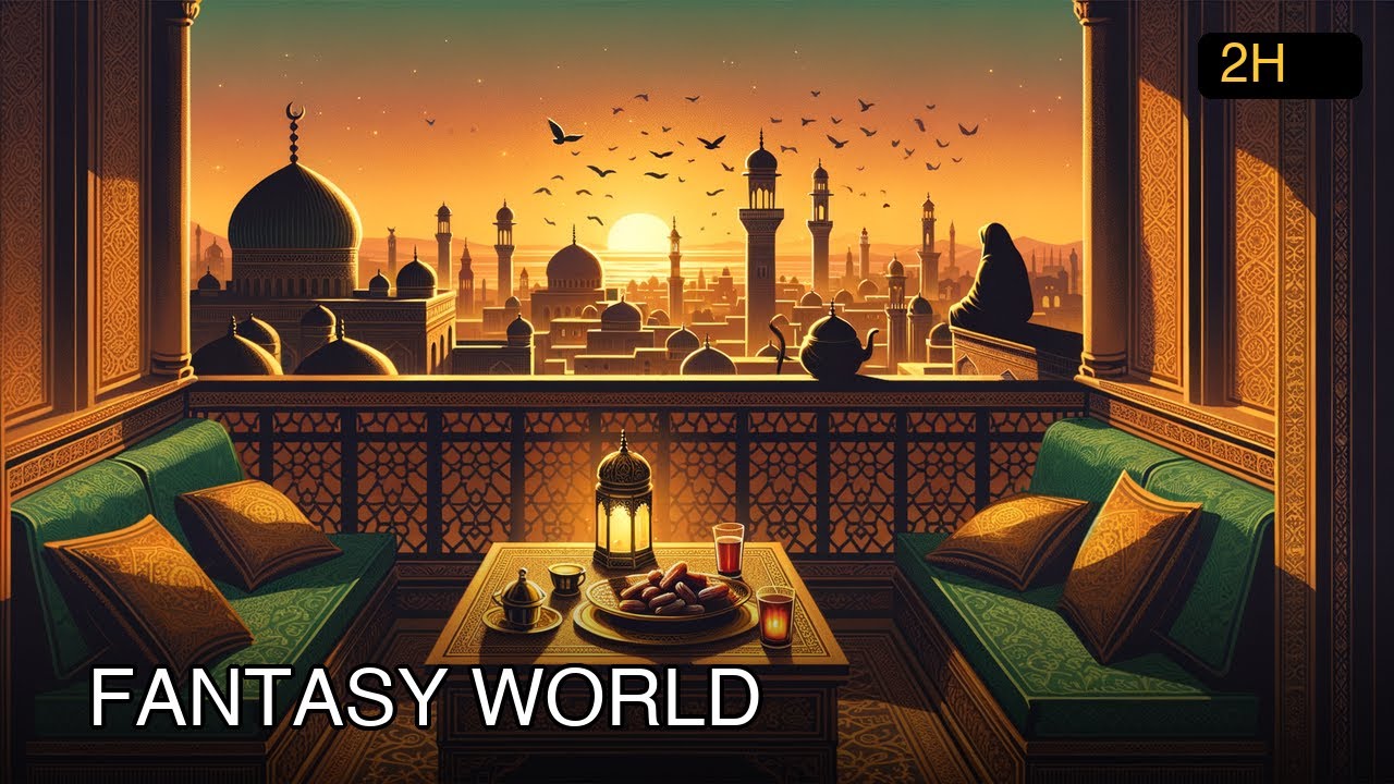 Ramadan Rooftop at Sunset 🕌 Golden Hour Ambient for Iftar | 2 Hours