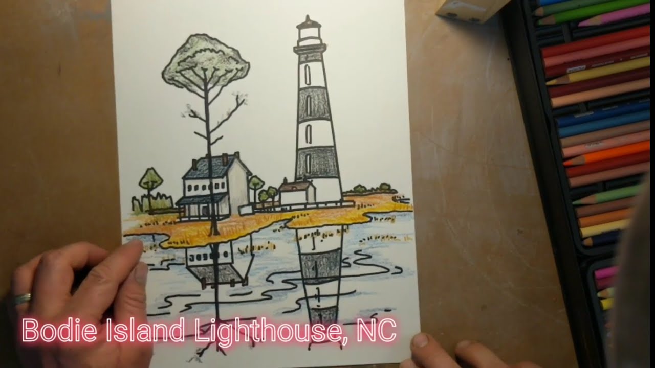 How to Draw Bodie Island Lighthouse