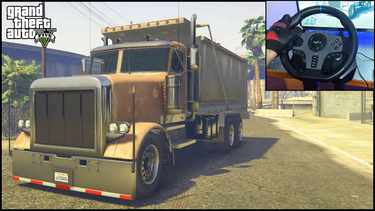 GTA 5- garbage truck- Best Steering Wheel For PS GTA 5 PXN-V9