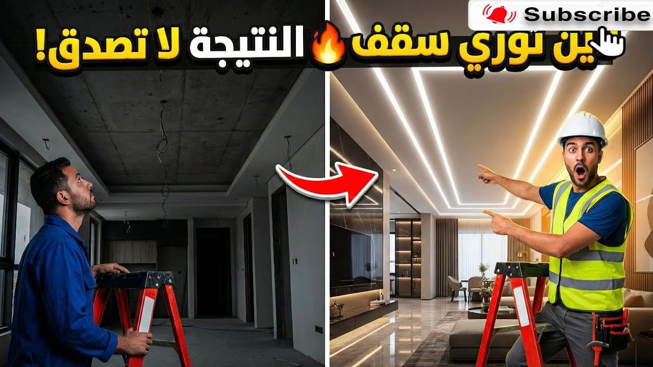 لن تصدق النتيجة 😱 تركيب LED بروفيل من الصفر حتى النهاية باحتراف