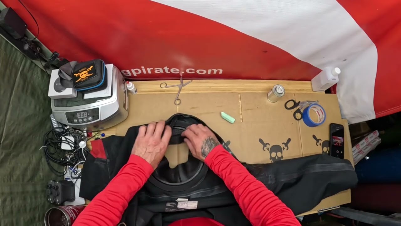 Retro fit glued in neck seal to Si-tech Quick neck System on Bare Tech dry drysuit.