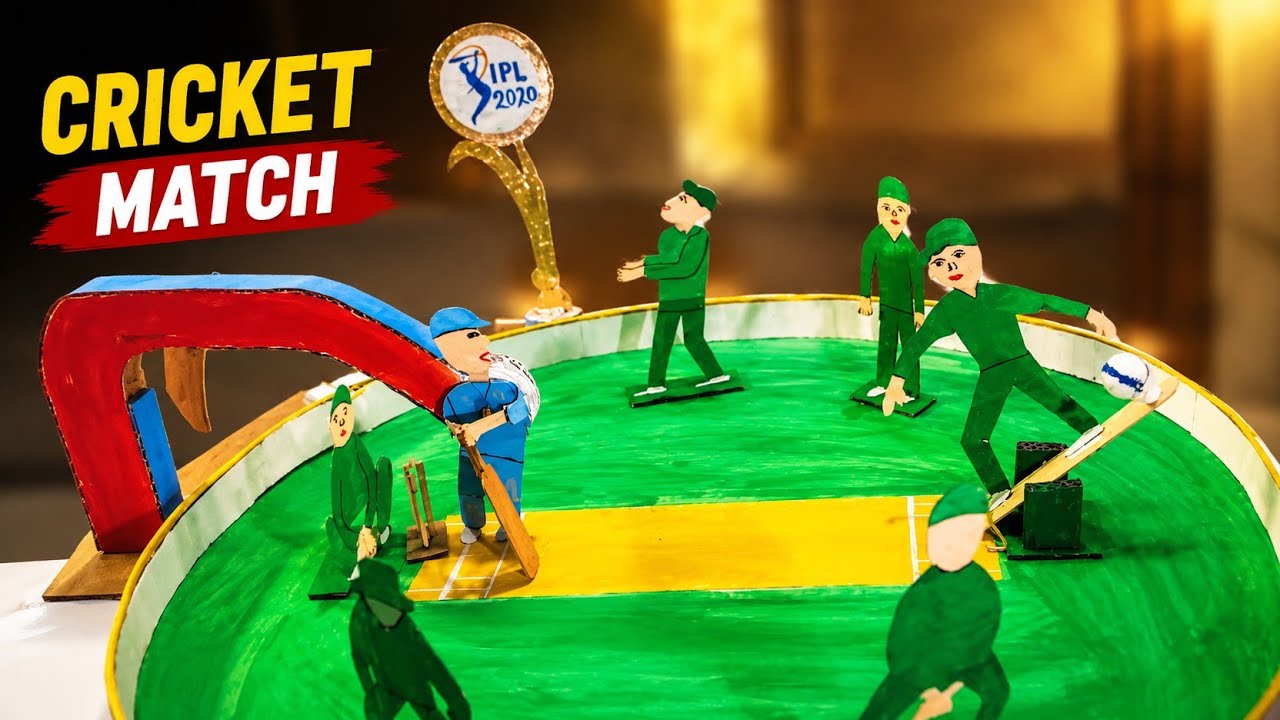 How to make indoor cricket game ftom cardboard at home
