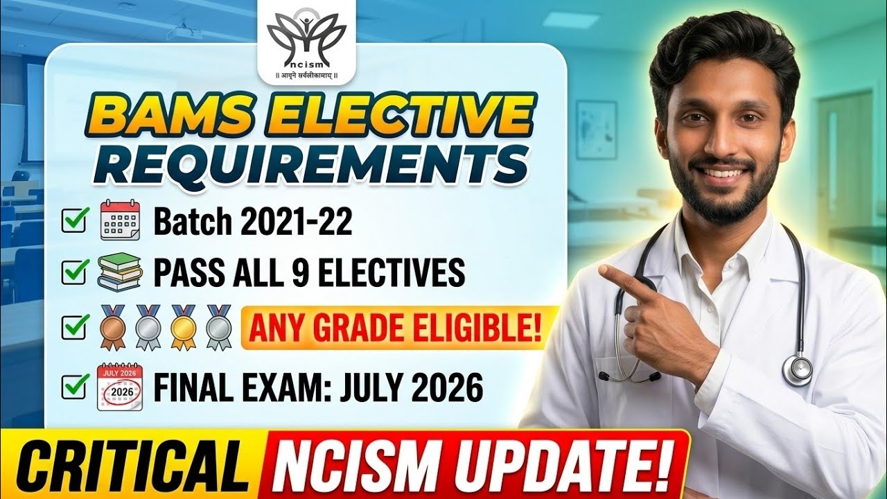 🚨 NCISM BIG UPDATE | BAMS 2021 BATCH Final Exam Eligibility Explained | Elective Rules Clarified 