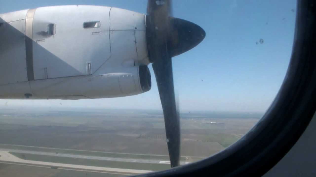 Tarom ATR42 departure from henri coanda airport [HD 1080P] [enormous zoom]